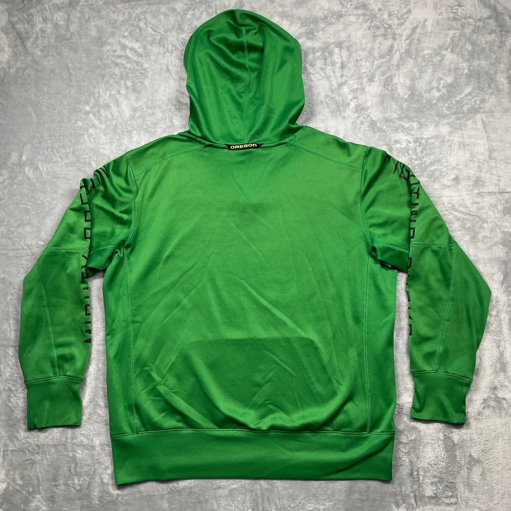 Nike Oregon Ducks Hoodie Men Large Green Fighting Ducks Mighty Oregon Pullover - Picture 12 of 12